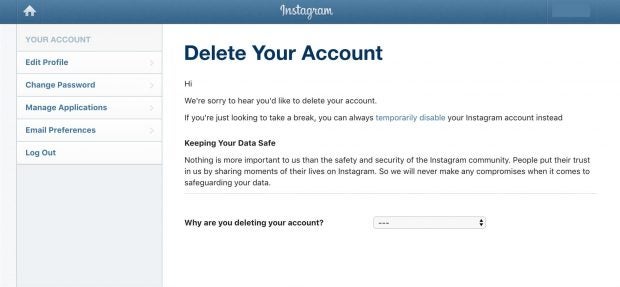 How to delete your Instagram account permanently