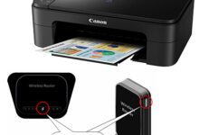 Photo of Canon printer connection on WPS method