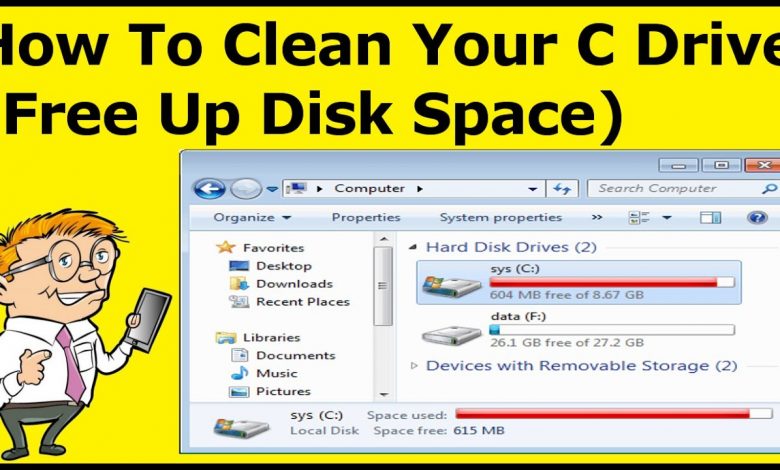 Free hard disk space