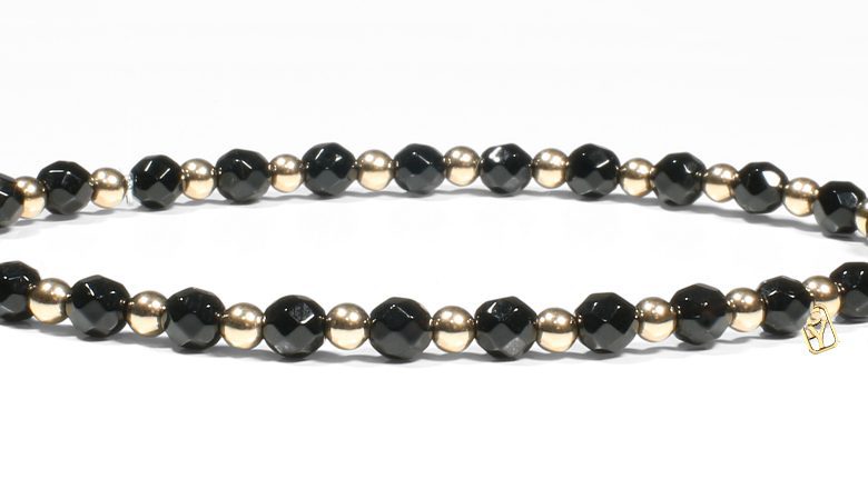 black onyx cross bracelet