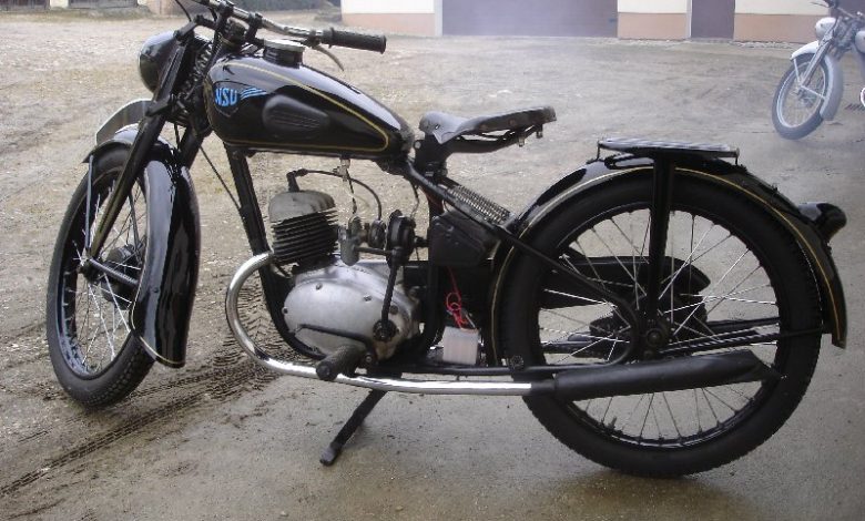 vintage NSU motorcycle