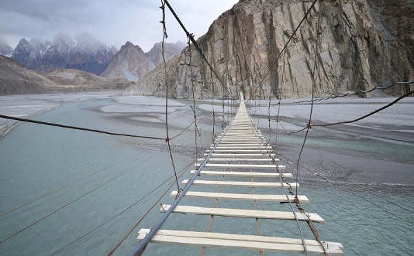 Hussaini Hanging Bridge in Pakistan