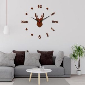 Wooden 3D wall Clock