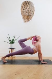 woman doing yoga