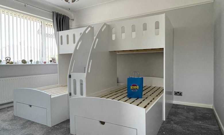 bunk beds with stairs