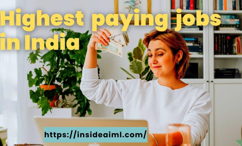 Highest paying jobs in India