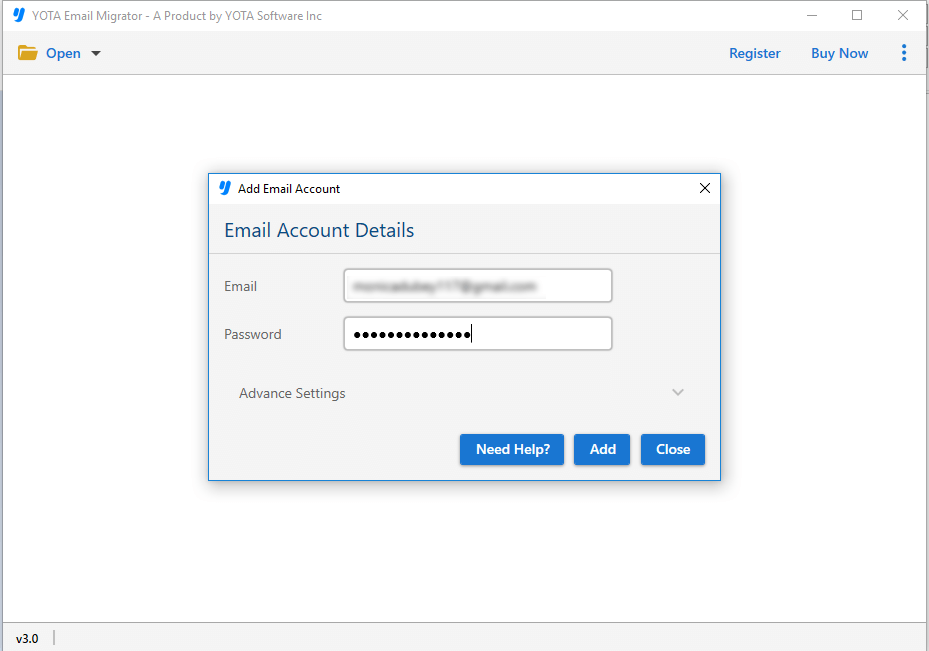 enter gmail account credentials