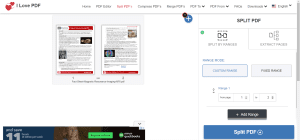 pdf splitting to reduce size of pdf file